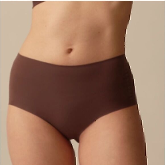 NWT Everlane The Invisible High Rise Thong Panty Underwear Dark Tan Small - Picture 1 of 4